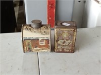 2 advertising tins - syrup & cinnamon spice