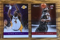 2013 Prestige LeBron James & Kobe Bryant Cards