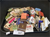 Tray Of Vintage Advertising Matchbooks.
