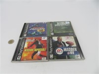 4 jeux pour Playstation 1 dont Mission Impossible