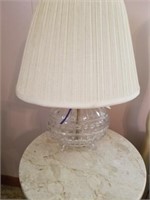 FOOTED LEAD CRYSTAL BED SIDE LAMP