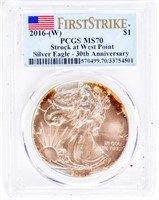 Coin 2016-W American Eagle PCGS MS70