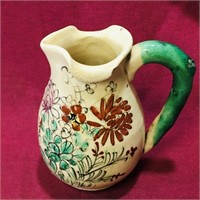 Small Handpainted Pottery Creamer (Vintage)