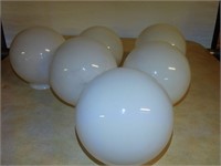 Opal Light Globes w/ 3" Throat Lot of 6
