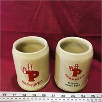 Pair Of Parkbrau Pottery Beer Steins (Vintage)