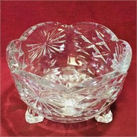 Footed Glass Dish (Vintage)