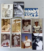 11pc Baseball Photographs w/ 1950s Postcard