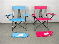 2x The Bid Quest Folding Metal Chairs
