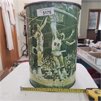 Vintage Basketball Trash Can approx 15" Tall