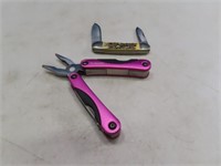 (2) NAFC & HUSKY 3.5" Pocket Knives MultiTool EXC
