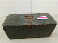 Old wooden tool box "Property of United Gas Corp.