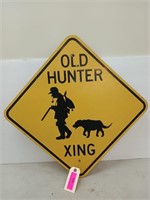 Metal old Hunter xing sign 18x18
