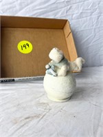 Snow Baby Paper Mache Candy Container