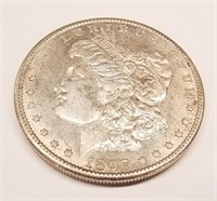1897-S Silver Dollar AU