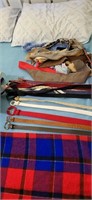 Group of belts and scarfs