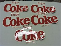 5 Enjoy Coke Decals, 10" x 6.25"