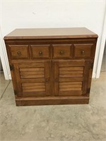 MCM Haywood Wakefield Maple Cabinet with 1 Drawer