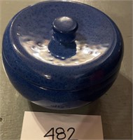 Medium blue bean pot