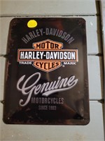 harley davidson tin sign 8x6