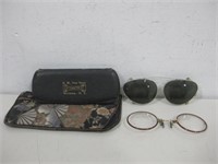 Antique G.F. Shelltex Glasses In Watkins NY Case