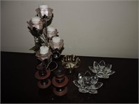 Set of Vintage Assorted Candleholders