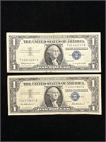 1957 & 1957 B $1 Silver Certificates