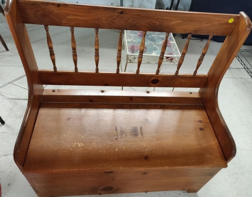 Vintage Deacon's Storage Bench