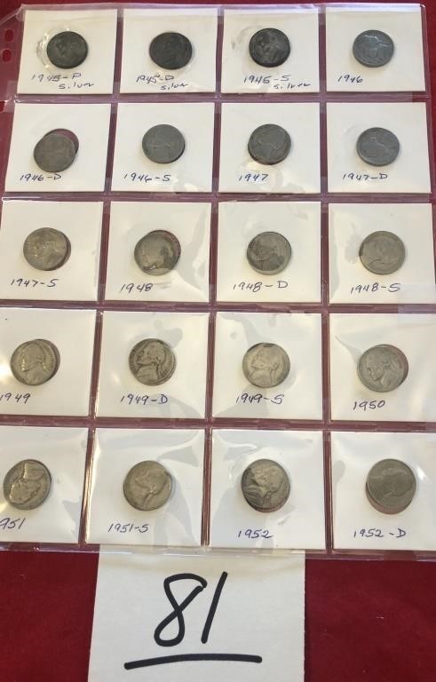 Sleeve sheet of nickels