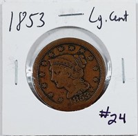 1853  Large Cent   VF