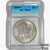 1883-O Morgan Silver Dollar ICG MS65