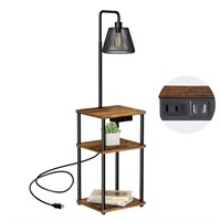 Pazarfami Floor Lamp with Table,Foor Lamp with She