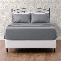 Queen Faux Linen Ultra Soft Bed Sheets 4-Piece Set