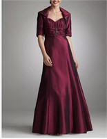 Burmese Ruby fit and flare iridescent taffeta