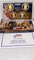 2008 US Mint Presidential $1 coin proof set