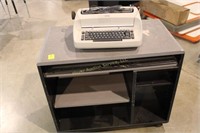 Rolling Typewriter Table & Electric IBM Typewriter