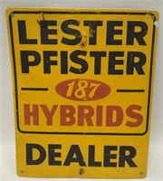 Vintage Lester Pfister 187 Hybrids Dealer Sign