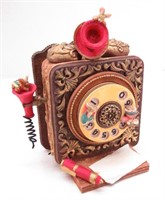 Multi Action Old Rotary Phone & Mice Music Box