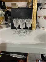 vintage set of 6 Crystal French Cordial goblets