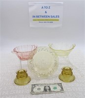 LOT OF DEPRESSION GLASS