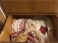 AWESOME DRAWER OF VINTAGE CROCHETED AND