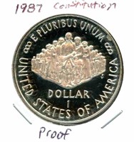 1987-S Commemorative Proof U.S. Silver Dollar -