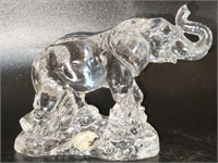 Princess House Clear Glass Elephant 7.5"L x 5.5"H