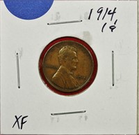 1914 Lincoln Cent XF