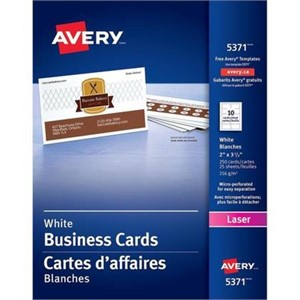 Avery Laser 2 X 3 1/2 Inch White Business Cards
