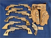 (8) Hubley, (2) Texan Junior Cap Guns