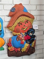 Vintage Halloween Scarecrow Decoration - 28"
