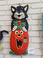Vintage Halloween Cat Decoration - 24"