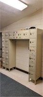 Locker System. Dimensions 85" Wide x 77" High  x