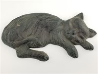 Adorable cast iron sleeping cat silhouette