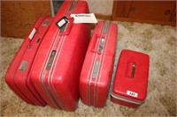Red Luggage Set